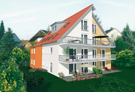 Visualisierung eines Mehrfamilienhauses in Leonberg-Eltingen