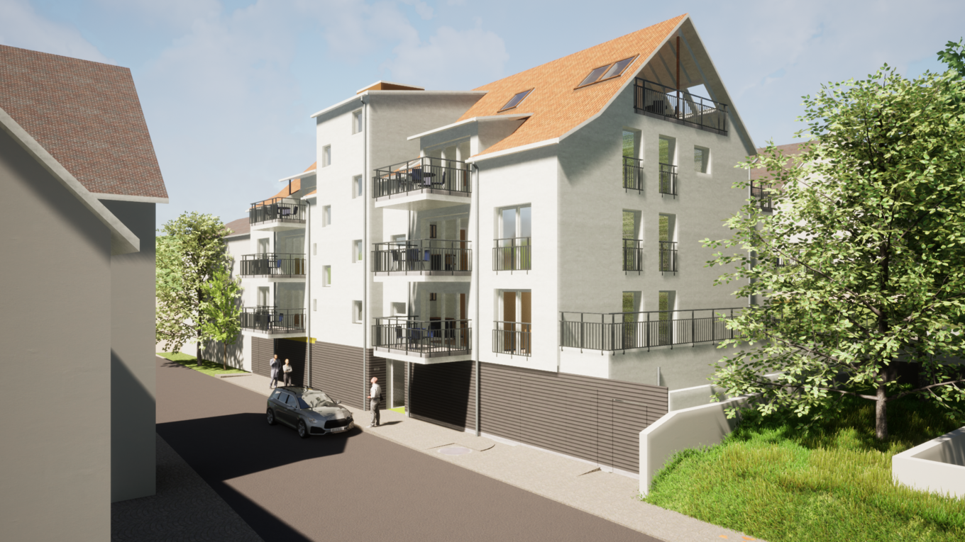 Visualisierung der Neubauwohnungen in Nürtingen-Neckarhausen